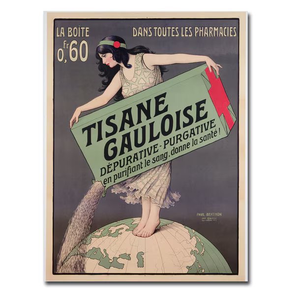 Paul Berthon 'Tisane Gauloise 1900' Canvas Art, 18x24, Trademark Fine Art, Mfr#: BL00350-C1824GG